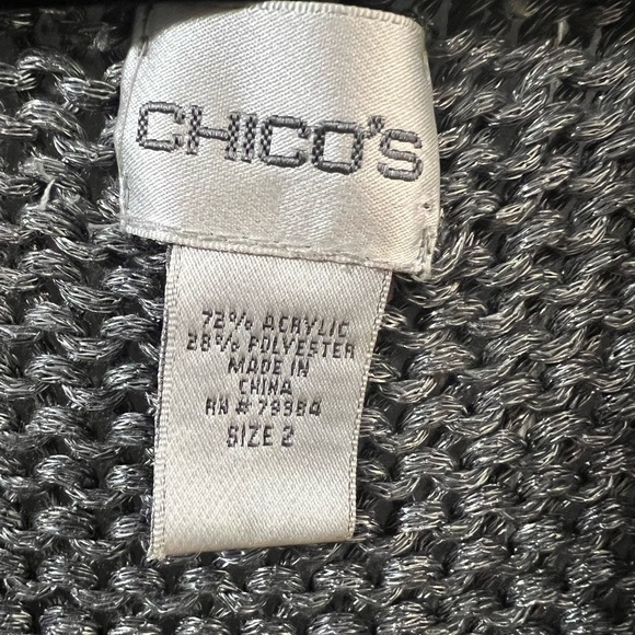 Chico’s sweater vest grey size 2 - Picture 2 of 4